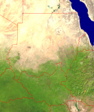 Sudan Satellit + Grenzen 2711x3200